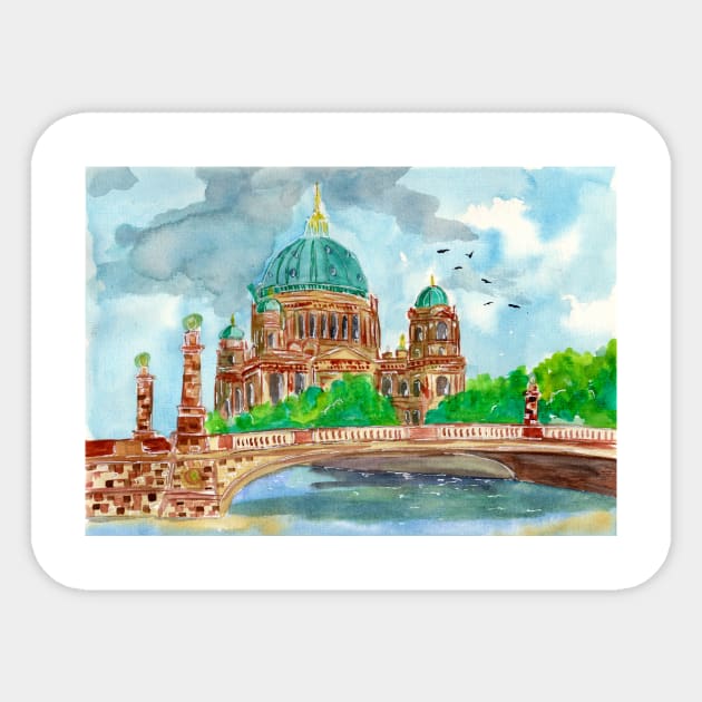 Berlin Cathedral Sticker by ZeichenbloQ